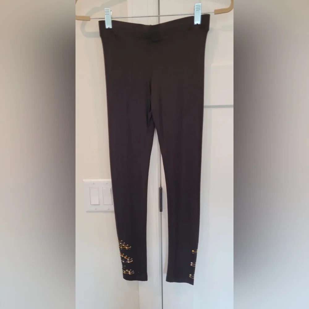 Bergdorf Goodman Loungewear Set Black W/ Safety Pin Detail Size S Grunge…